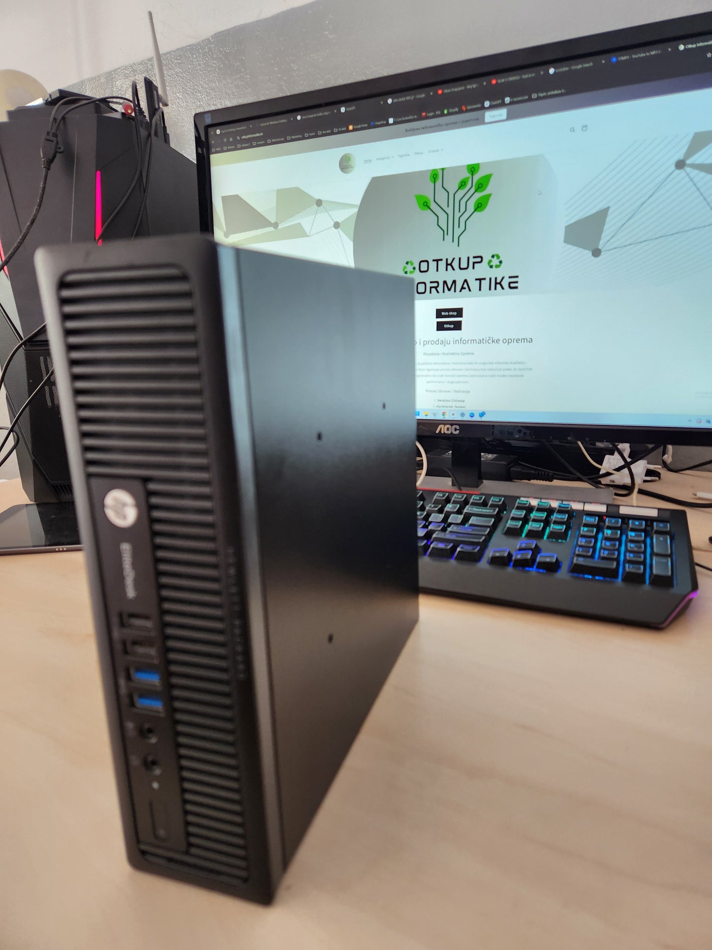 HP EliteDesk 800 G1 usdt - i5, 8GB RAM, 120GB SSD