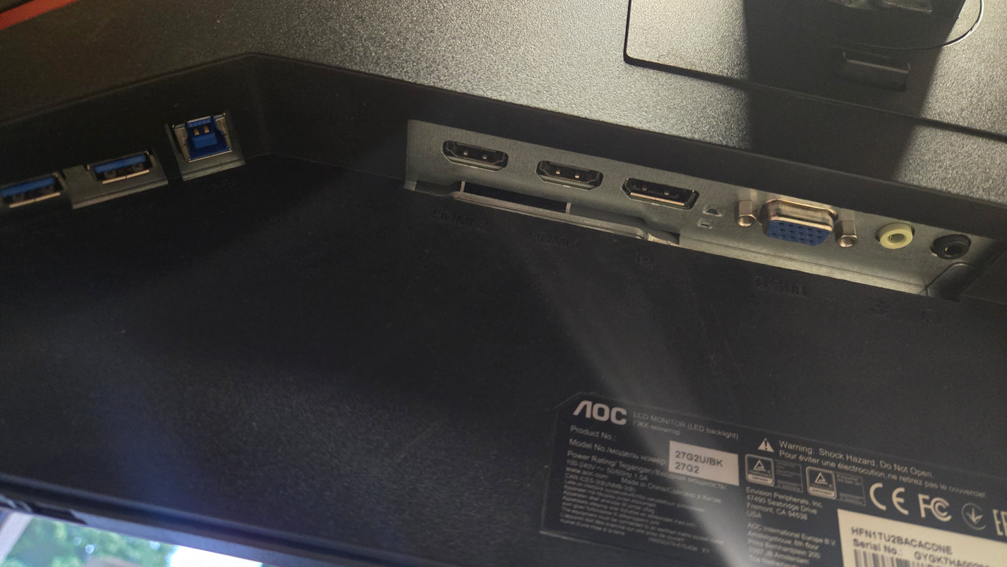 AOC 27G2U/BK – 27" / Full HD / IPS / 144Hz / FreeSync – 6 mj. jamstvo