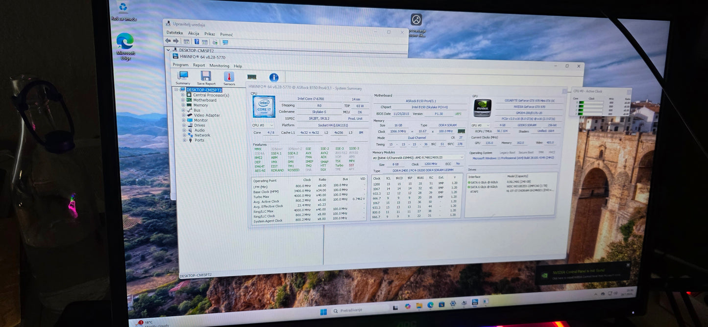 Budget Gaming PC Intel i7 / GTX 970 / 16GB RAM – 6 mj. jamstvo