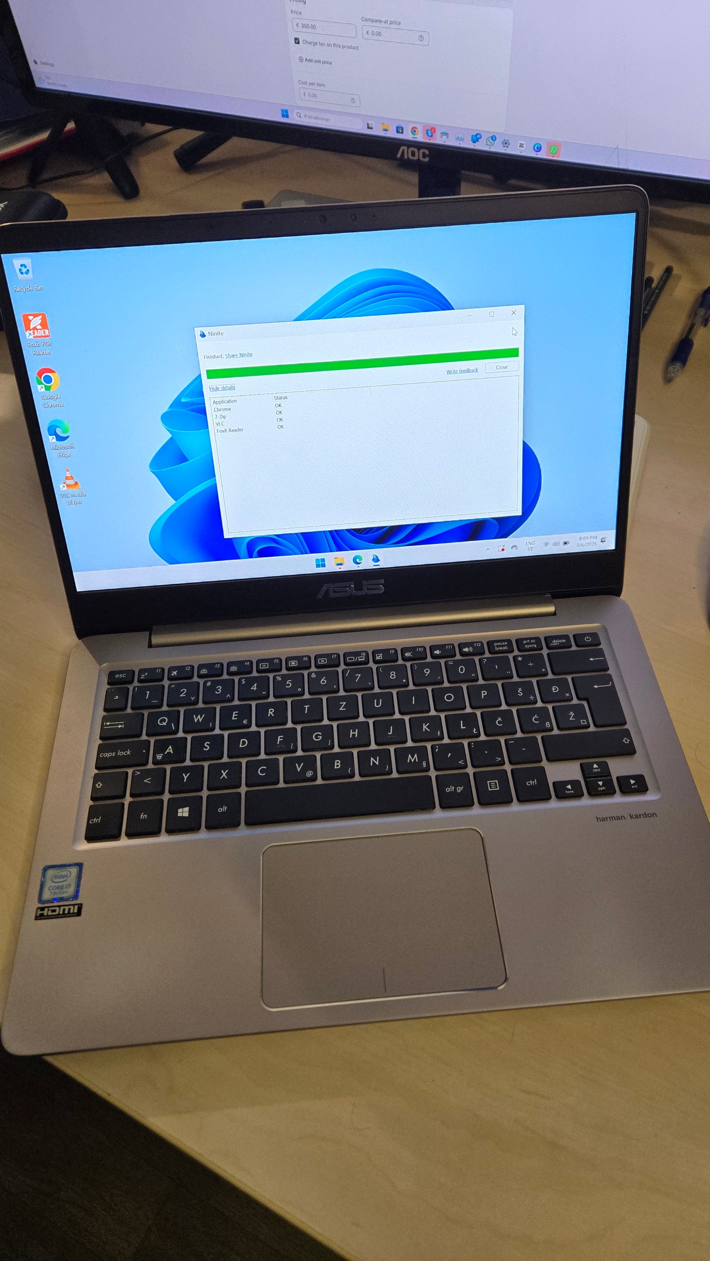 ASUS UX410U i7 7500/16GB/240SSD/14" FULL HD