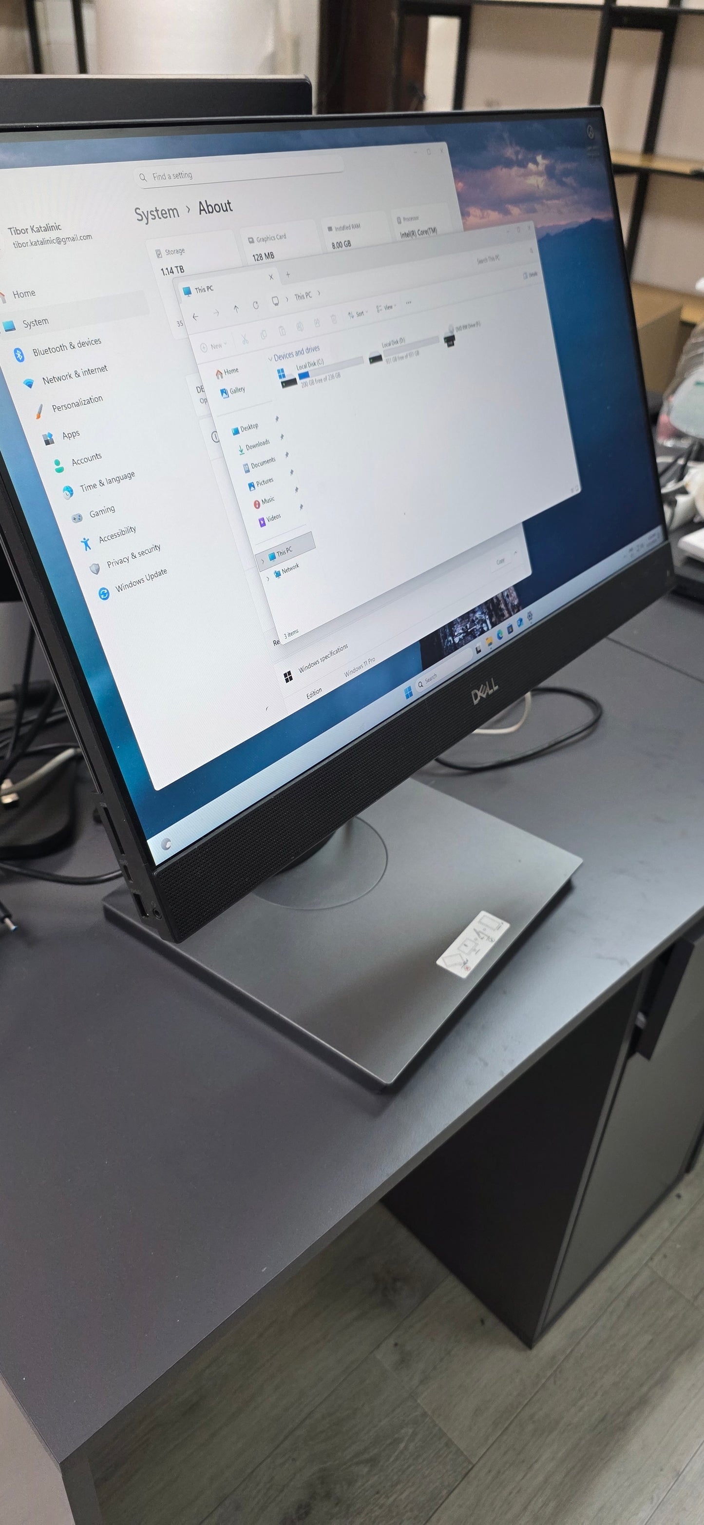 DELL OptiPlex 7460 All-in-One: i5-8500, 8GB RAM, 240GB SSD, Win 11, 12 mj. jamstvo