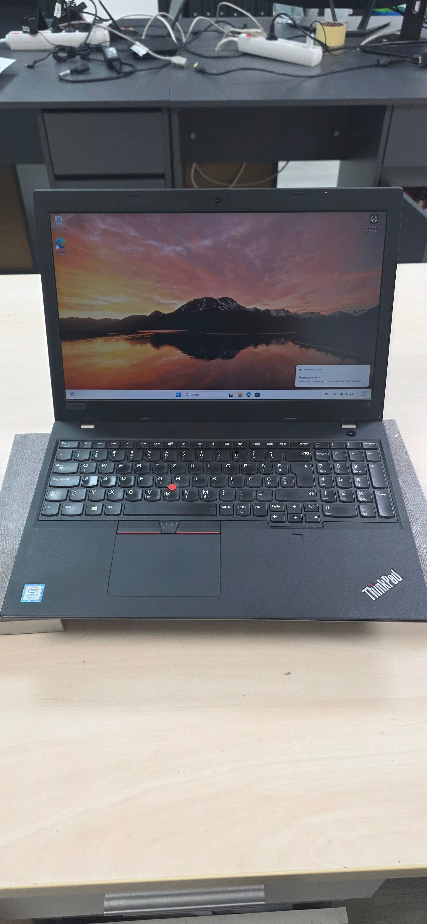 Lenovo ThinkPad L590: i5-8265U, 16GB RAM, 240GB SSD, 15.6" Ekran, Win 11, 12 mj. jamstvo,15.6