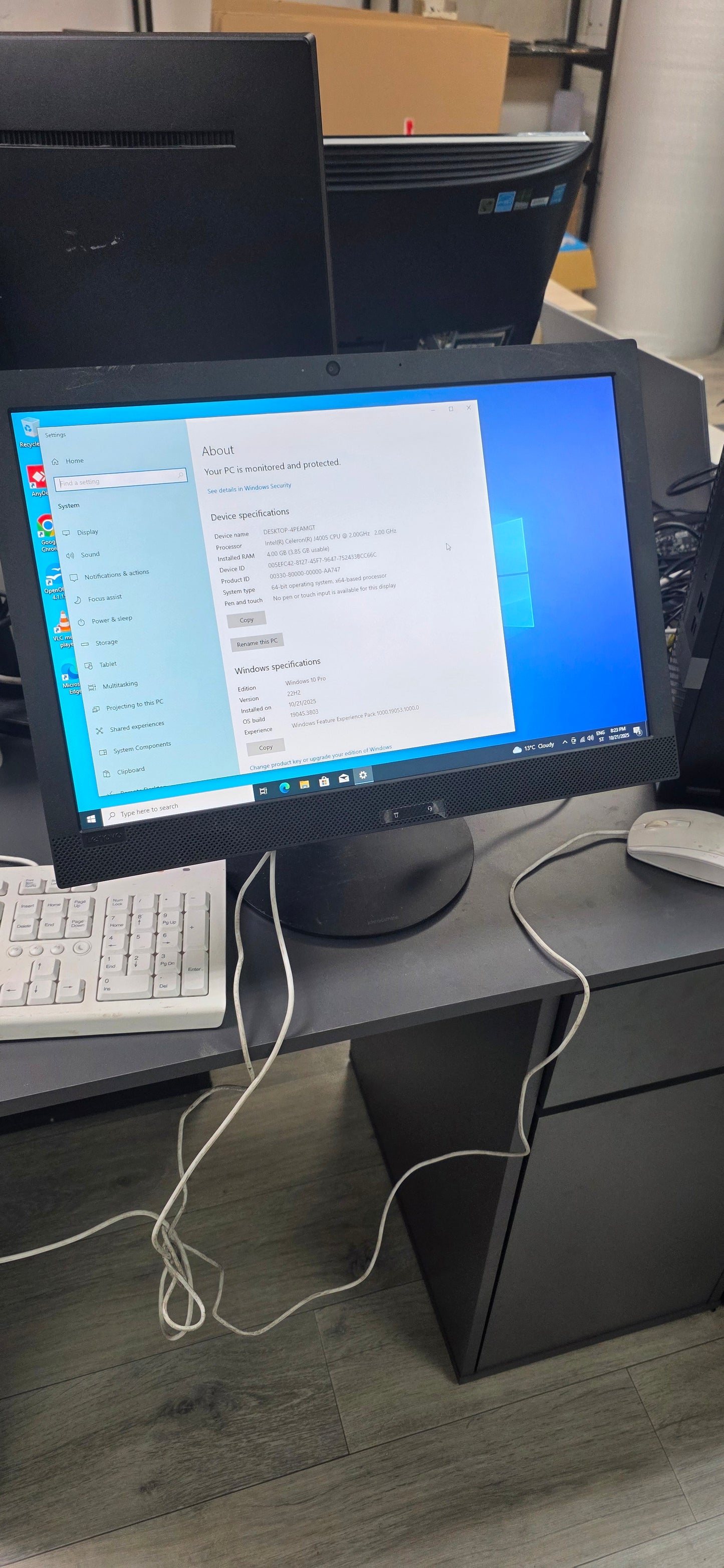 Lenovo IdeaCentre AIO 330-20IGM: Celeron J4005, 4GB RAM, 500GB HDD, 19.5" HD+, 12 mj. jamstvo