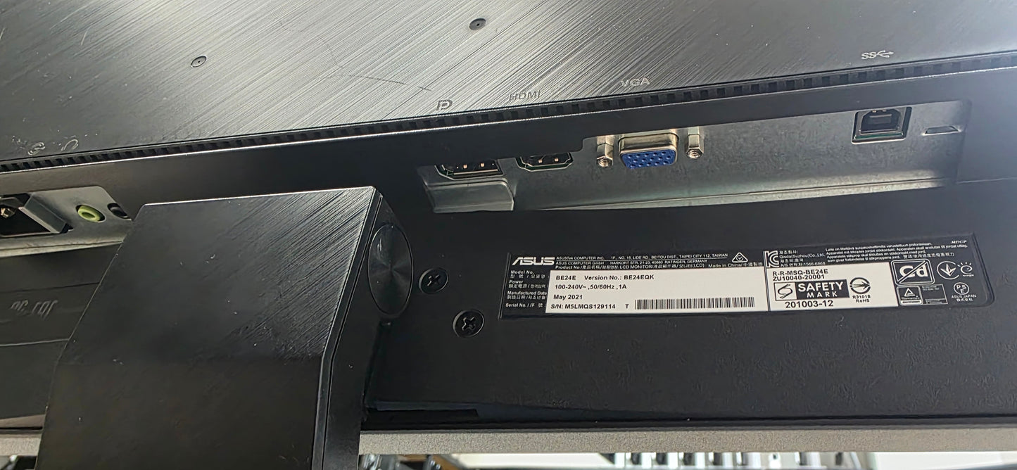 ASUS BE24EQK Monitor: 23.8" IPS Full HD, Ugrađena 2MP web kamera, 12 mj. jamstvo