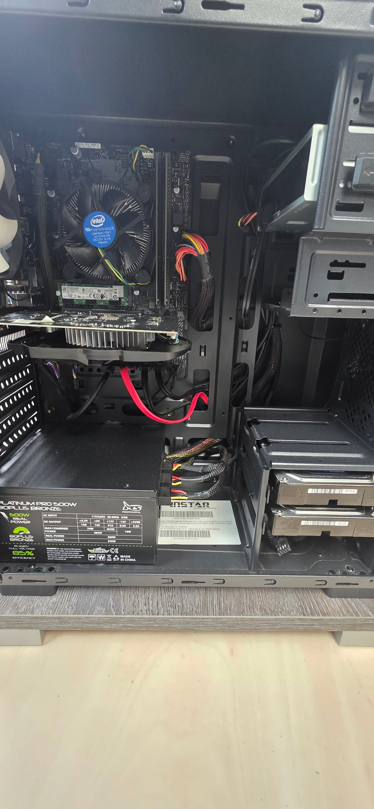 Budget Gaming PC: i5-8500, 16GB RAM, GTX 1050, 2TB Ukupne pohrane,Win 11, 12 mj. jamstvo