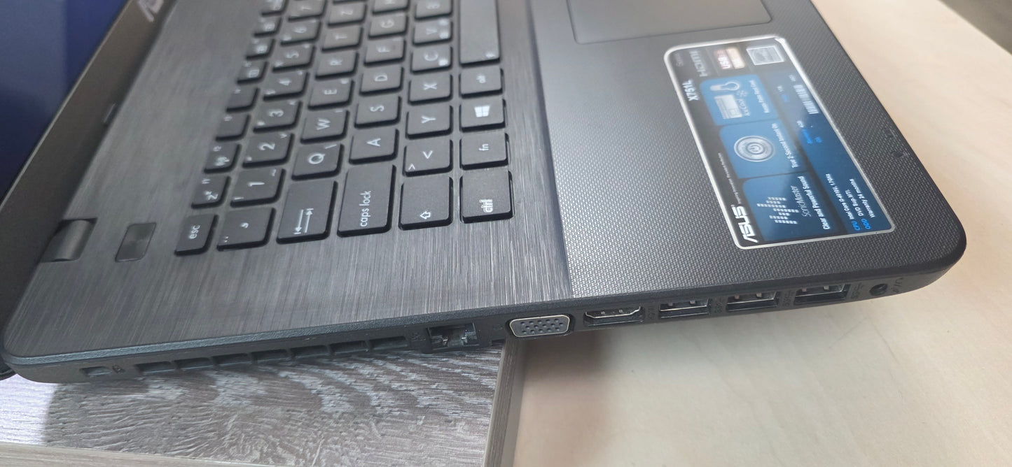 Asus X751L • i3-4010U • 8GB • 120GB SSD • 17.3" • 3mj Jamstvo • Win 11 (BATERIJA NE RADI)