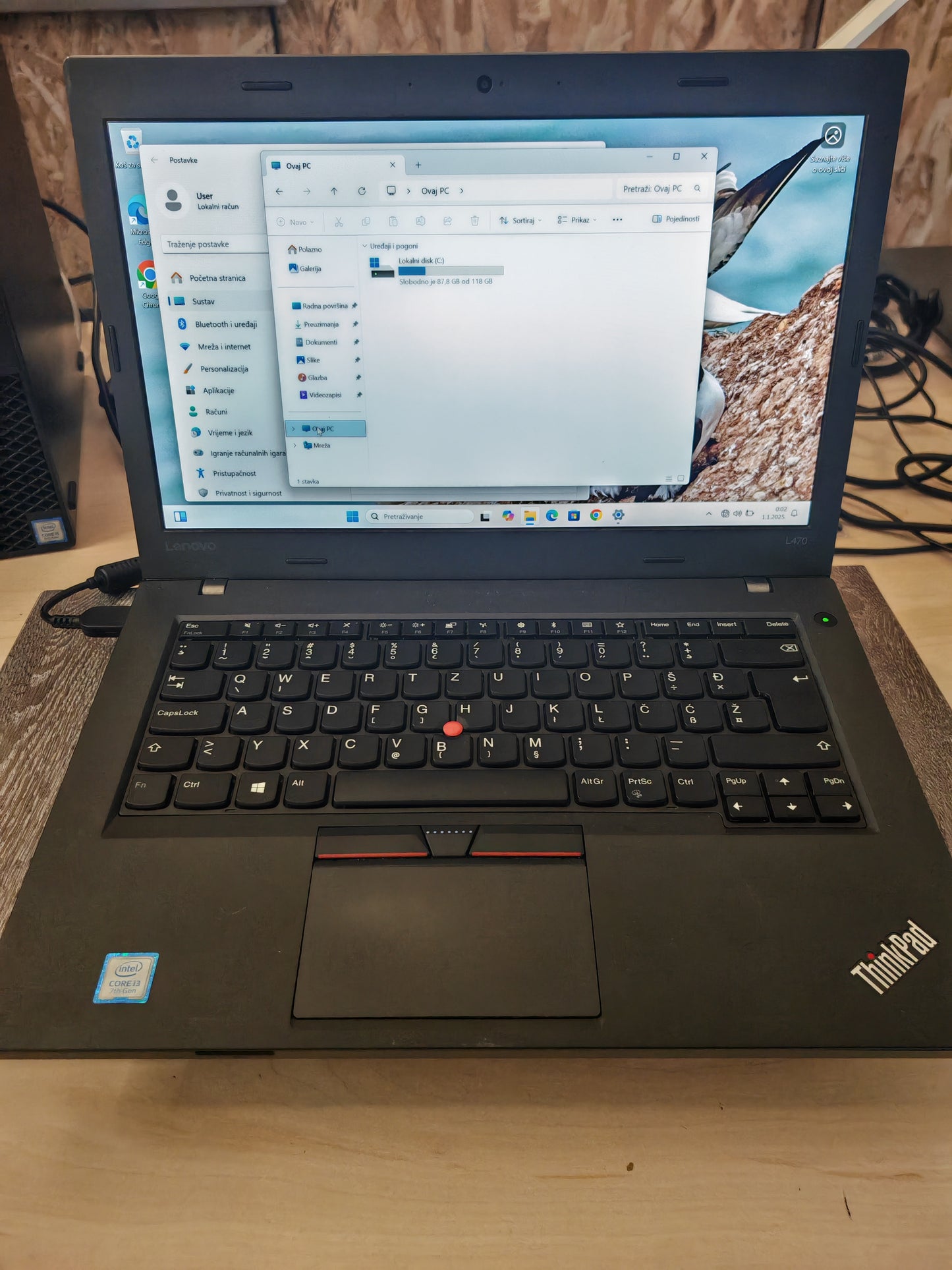 Lenovo ThinkPad L470: i3-7100U, 8GB RAM, 120GB SSD, 14" Ekran, 12 mj. jamstvo