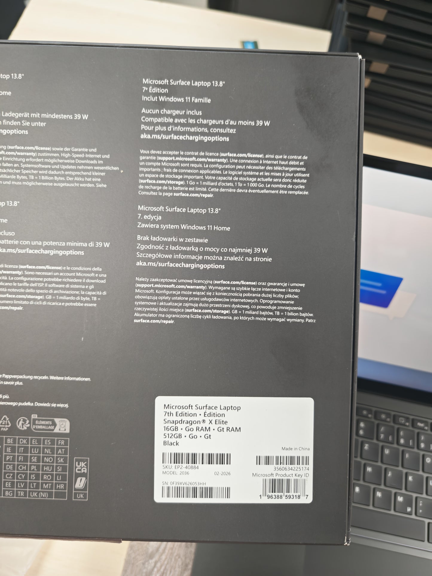 Microsoft Surface Laptop 7 • KAO NOV ✨ • Snapdragon X Elite • 16GB • 512GB • 13.8″ Touch • Odlična Baterija • 12mj Jamstvo • Win 11