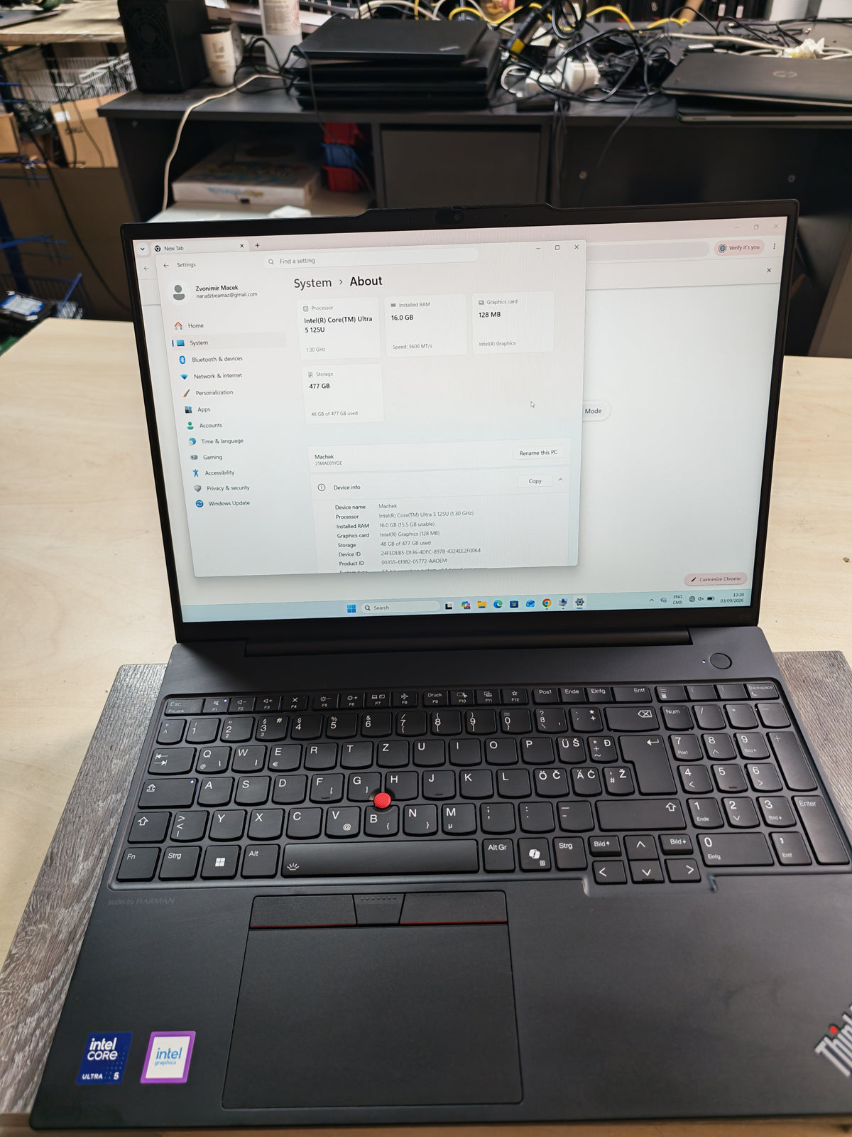Lenovo ThinkPad E16 Gen 2 • Core Ultra 5 125U • 16GB RAM • 512GB SSD • Win 11 Pro • 12mj Jamstvo
