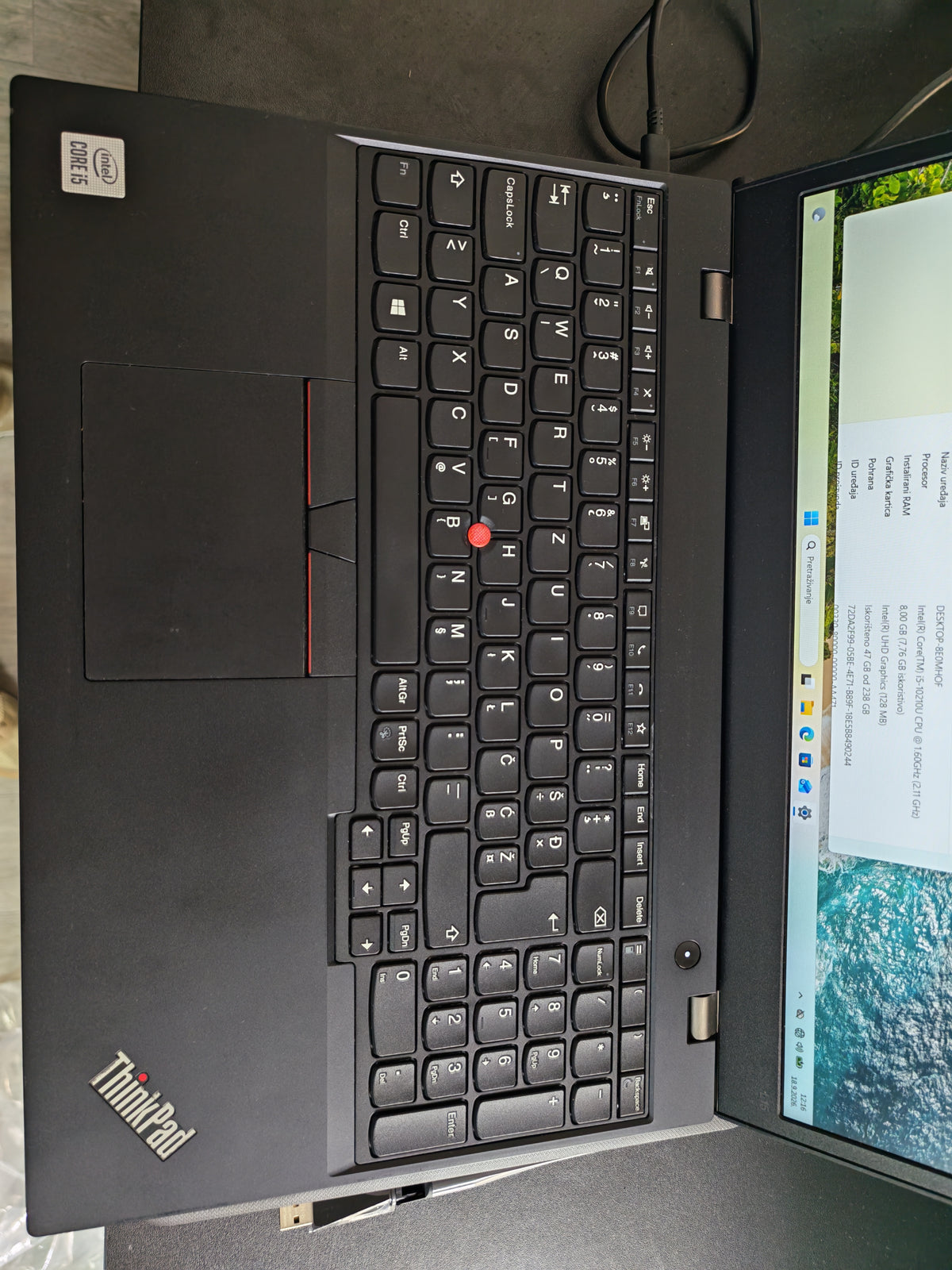 Lenovo ThinkPad L15 Gen 1 • i5-10210U • 8GB RAM • 256GB SSD • Win 11 • 12mj Jamstvo