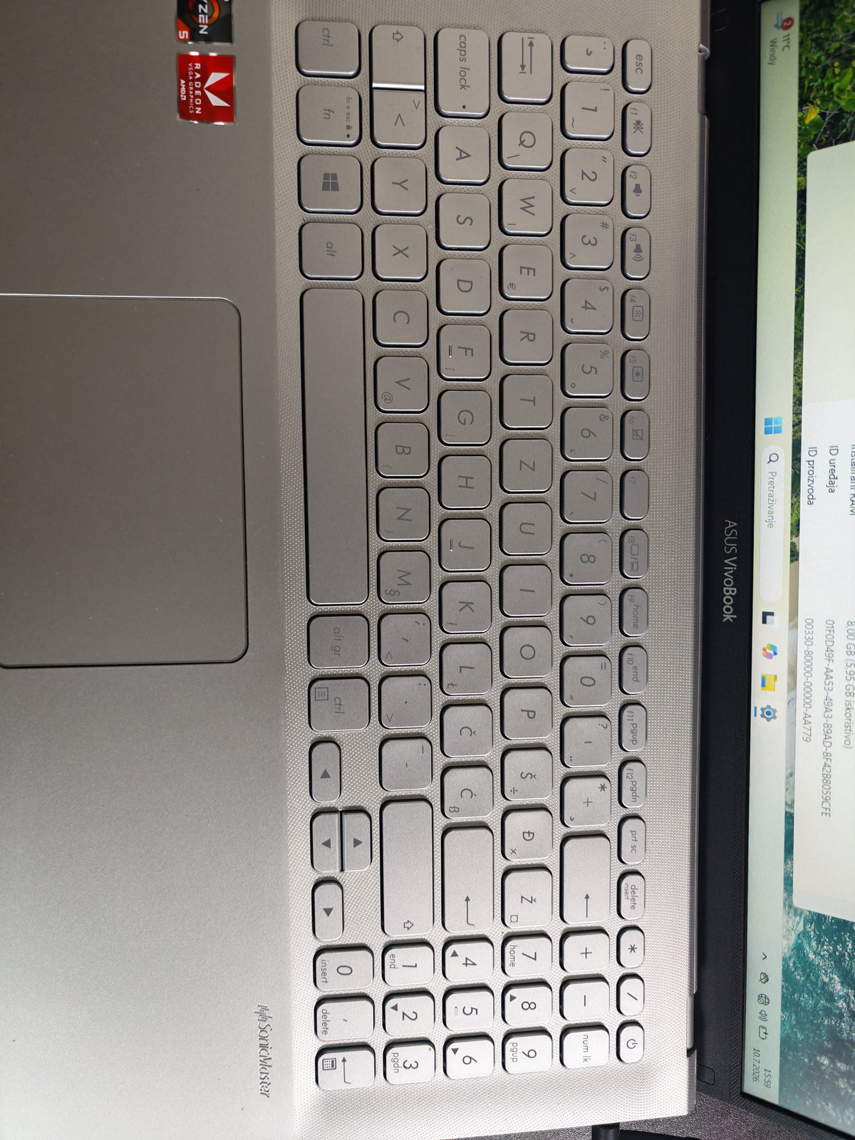 ASUS VivoBook X512DA • Ryzen 5 3500U • 8GB RAM • 512GB SSD • Full HD • Win 11 • 6mj Jamstvo