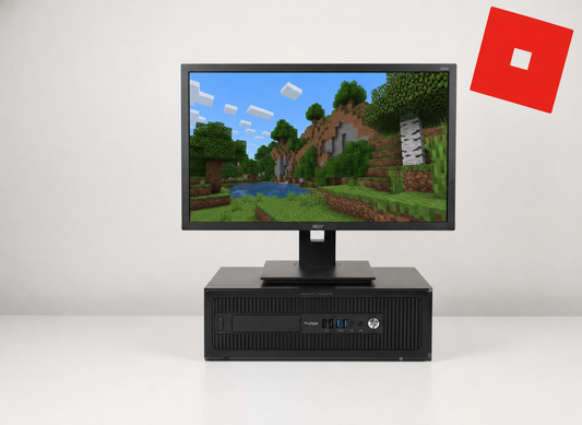 PC Komplet za Djecu • Roblox + Minecraft ✅ • HP 600 G1 + Monitor • 16GB RAM • 240GB SSD • Wi-Fi • Win 11 + Office • 12mj Jamstvo